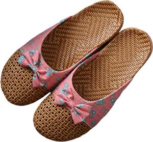 Женские летние мюли с закрытым носком, широкие сандалии, дышащие балетки, удобные сабо для женщин, легкие повседневные пустотелые туфли, эспадрильи, шлепанцы Generic, розовый