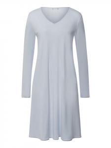 Ночная рубашка из хлопкового шелка пудрово-голубого цвета Hanro