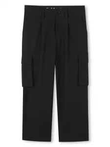 Прямые брюки карго Marc Jacobs Kids, черный