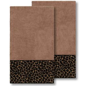 Linum Home Textiles Турецкие хлопковые пятна, набор из 2 украшенных банных полотенец