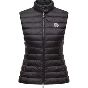 Moncler Пуховик Down Vest Women's Black Stand Collar Moderate Others