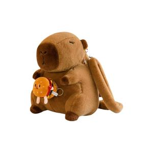 Плюшевая игрушка Capybara, очаровательные куклы-рюкзачки Capybara, высота 32 см AIQINGCAOZHILIAN(WANJU), Capybara Backpack[Hamburger Style]