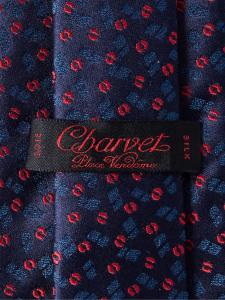 Галстук из шелкового жаккарда шириной 8,5 см CHARVET, темно-синий