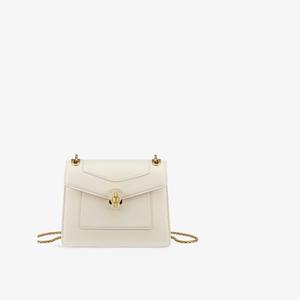 Сумка через плечо Bvlgari вечерняя маленькая кожаная, белый