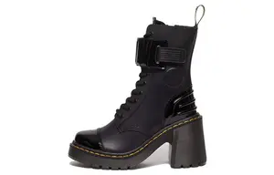 Dr.Martens Женские кожаные сапоги Dr. Martens Gaya 10 Eye Alternative Heeled, черные