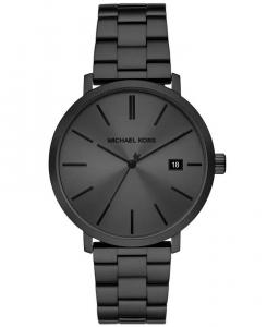 Мужские часы Blake с тремя стрелками и датой, черные из нержавеющей стали, 42 мм Michael Kors, черный