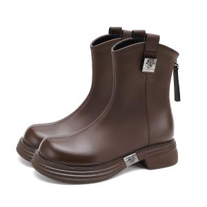 FOXER Черно-коричневые женские ботильоны коричневые, цвет Brown