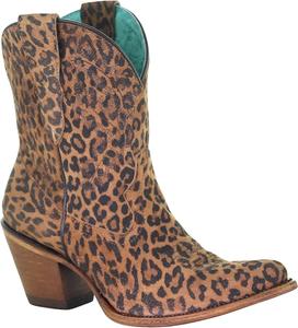 Corral Boots Женские ковбойские ботильоны Corral с леопардовой вышивкой, с заостренным носком - E1650