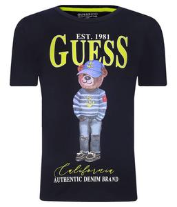 Футболка детская Guess с рисунком и логотипом, синий