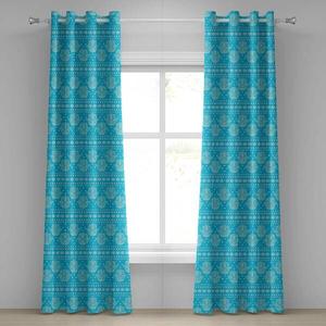 Занавеска с люверсами Abakuhaus Hamsa 2 шт, 280x260x0,5 см, синий