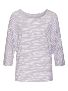 Рубашка с рукавами 3/4 фиолетового цвета LASCANA