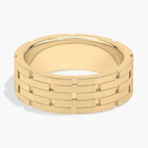 Архитектурное обручальное кольцо из желтого золота 14 карат (7,5 мм) Blue Nile