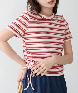 Футболка с многослойной боковой сборкой