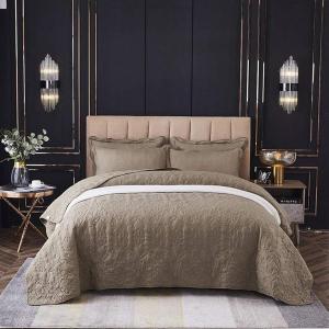 QYQCXGL Комплект покрывал Cotton Vintage в стиле пэчворк, двустороннее стеганое Brown