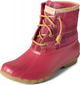 Женские шерстяные сапоги Sperry Damen Saltwater с тиснением, Rotes Karomuster