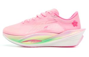 QIAODAN Кроссовки для бега Phantom PB5.0, низкие, мужские, цвет: вишневый розовый/зеленый Aurora