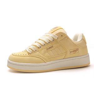 STUR YSN Износостойкие и легкие низкие кроссовки женские светло-желтые белые