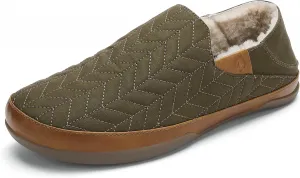 Мужские тапочки OLUKAI Hanohano, водоотталкивающий вощеный холст, резиновая подошва для внутреннего и наружного использования, прочные и удобные, без застежек