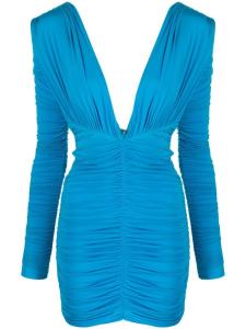 Alex Perry платье мини со сборками, синий