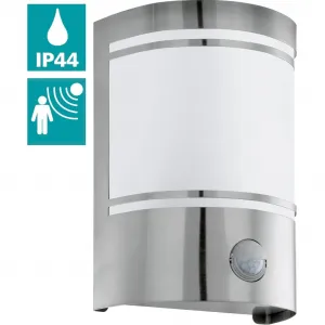 Внешний настенный светильник Cerno, уличное освещение, нержавеющая сталь, без лампы, E27, IP44, наружная настенная лампа, сад, терраса, гараж, балкон, 16,5x14x10,5 см Eglo, Edelstahlfarben