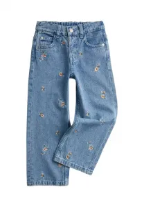 Джинсы прямого кроя с вышивкой Marks & Spencer, Denim