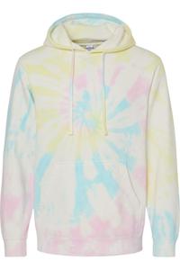Independent Trading Co. Толстовка с капюшоном средней плотности с узором «тай-дай», цвет tie dye sunset swirl