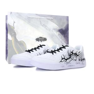 Скейтерские кеды низкие Unisex износостойкие и легкие LINING, серый/белый