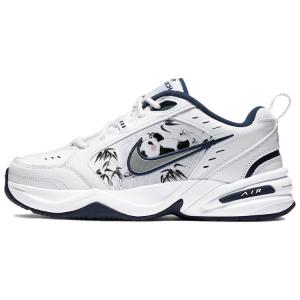 Nike Air Monarch 4 Амортизирующие нескользящие низкие массивные кроссовки Унисекс Белый Синий
