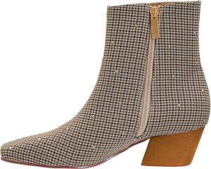 Corkys Footwear Ботильоны для женщин Corkys Such a Tease - с изящным каблуком 1,5 дюйма, полной боковой молнией, амортизирующими стельками EVA, сдержанным декором из заклепок, идеально подходят для вечернего выхода