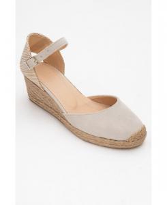 Эспадрильи на платформе из кожи Aldea (женские) Forever & Always Shoes, Beige suede leather