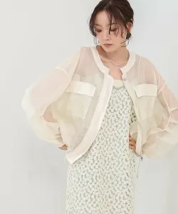 Прозрачная блузона на завязках