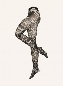 Прозрачные колготки татуировка пейсли Wolford, мультиколор