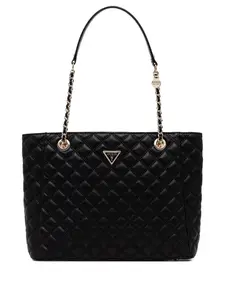 Большая стеганая сумка-тоут Giully Guess Usa, черный