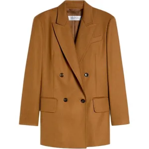 Двубортный блейзер MaxMara, темно-коричневый