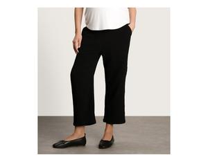 Брюки для беременных из хлопка Remy с присборенной отделкой NOM Maternity, Black