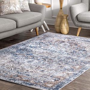 Ковер nuLOOM, 122 x 183 см, Lilah Vintage Medallion, Light Blue