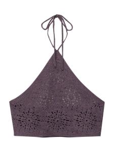 Вязаный топ Pull&Bear, цвет Blackberry