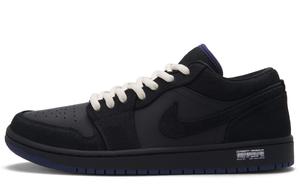 Jordan Баскетбольные кроссовки Air 1 "Cyber" с низким верхом, износостойкие, винтажные, черные, мужские