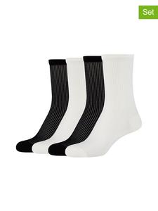 Camano Набор из 4 пар носков черно-белого цвета