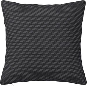 Paruiny Наволочка декоративная черная реверсивная карбон с мягким ворсом White