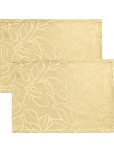 Erwin Müller Комплект из 2 жаккардовых салфеток из смесовой хлопковой ткани для использования на открытом воздухе, цвет Terrassa, оттенок игристого вина