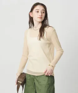 Топ из тюлевого трикотажа с блестками United Arrows, цвет Gold