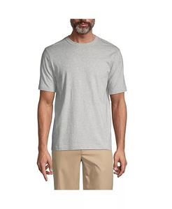 Мужская школьная форма с коротким рукавом Essential футболка Lands' End, серый