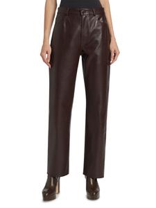Кожаные брюки прямого кроя Demora Lamarque, цвет Mahogany