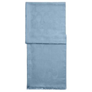 COACH Шерстяной шелковый шарф унисекс голубой, Blue