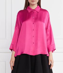 Рубашка MAX&Co. Relaxed fit, фуксия