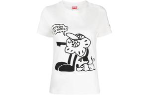 Футболка женская Kenzo с рисунком, белый / черный