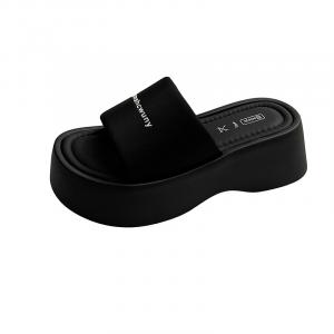 Бесшумные, износостойкие и быстросохнущие тапочки-слайды для женщин CZRSK, Black