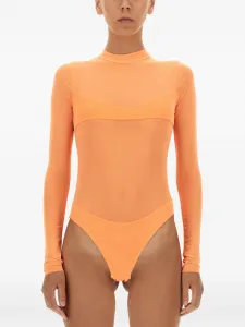 Боди с длинными рукавами NOT AFTER TEN, оранжевый