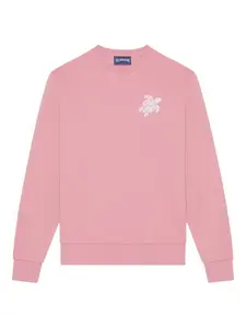 Свитшот с вышивкой в виде черепахи Vilebrequin, розовый